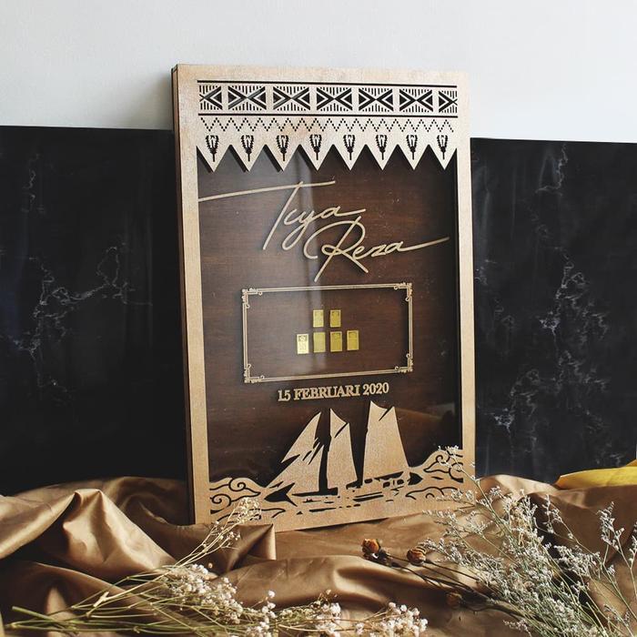 Frame Mahar 20x30 Mahar Seserahan Rustic