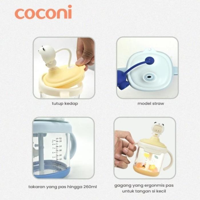 COCONI Sip n Grow Tumbler 260ml Sippy Cup Gelas Susu Anak Sedotan