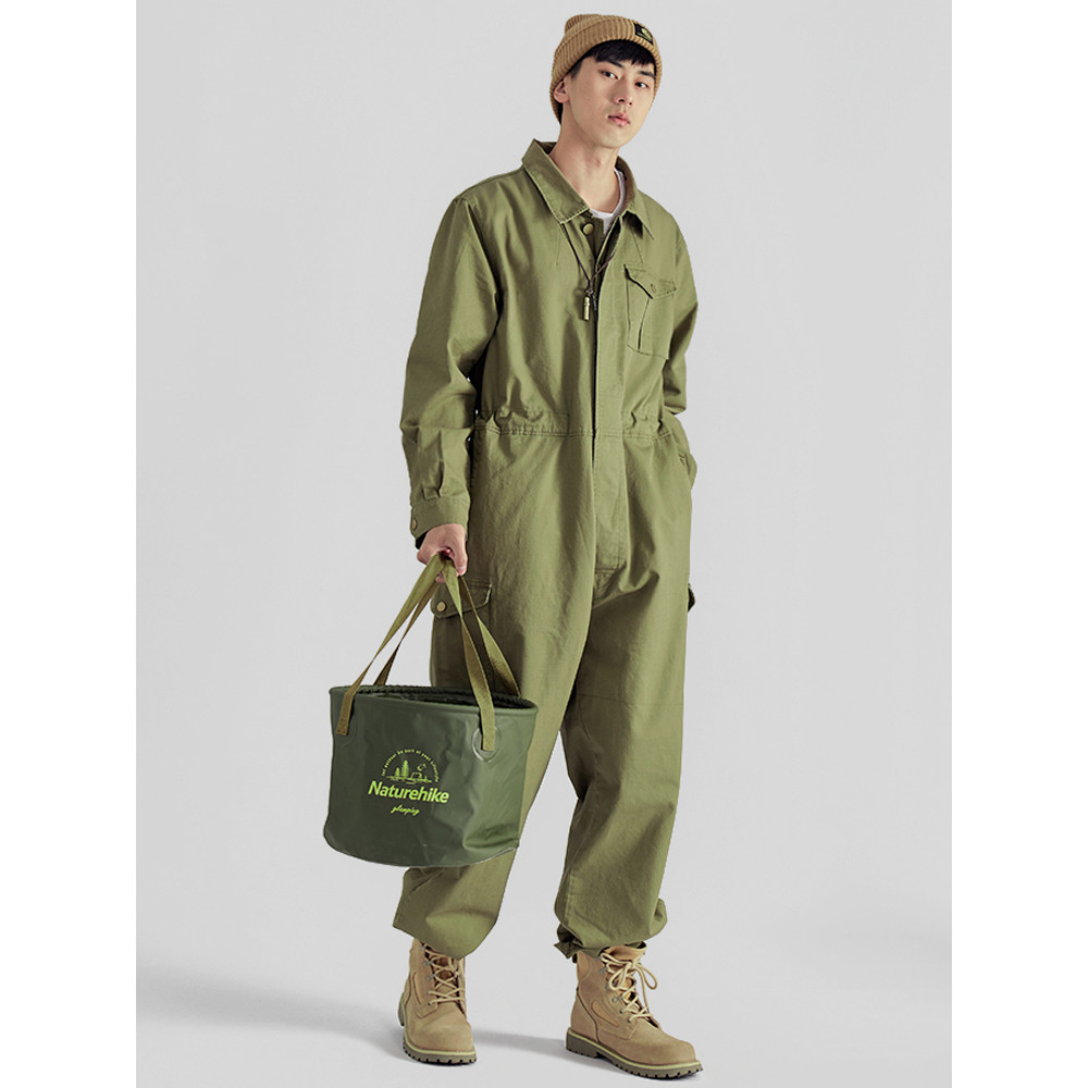 Multi-pocket Work Coverall Mens Safari Style Cargo Coverall Jumpsuit Men Worker Uniform Overalls
