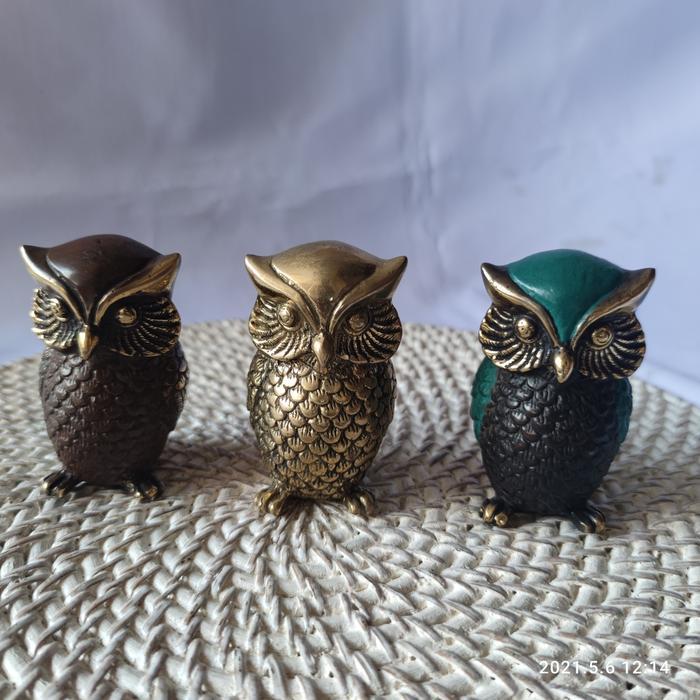 bronze owl/patung burung hantu/owl brass/burung hantu perunggu 02