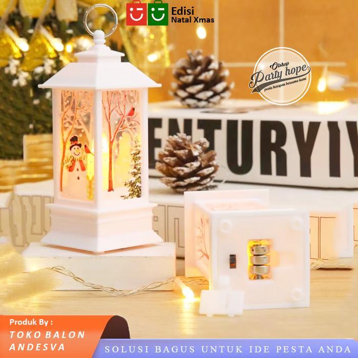 Lentera Lilin Natal Mini / Lampu Lentera Lilin Led Natal / Hiasan Natal Souvenir Christmas Lentera 9