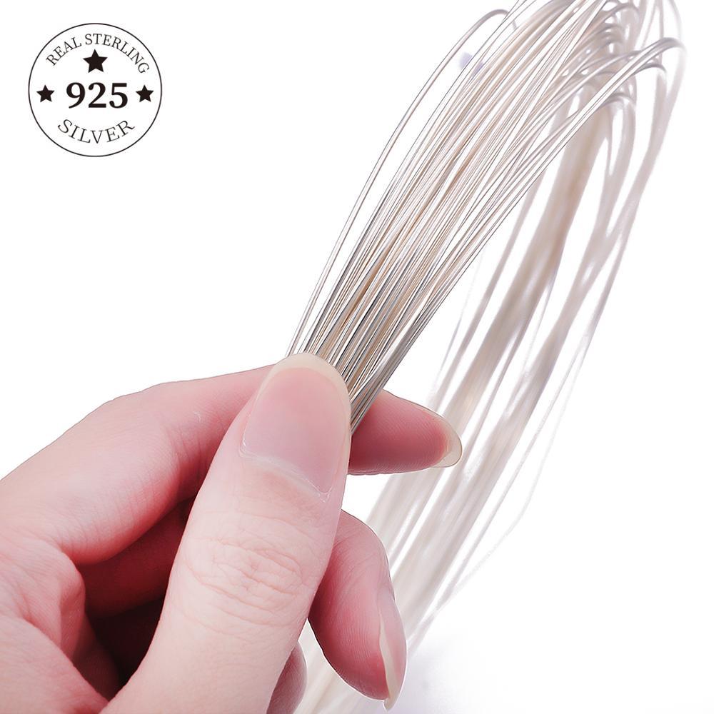 1m/lot 925 Sterling Silver Wire For DIY Bracelet Necklace Jewelry Jewelry Craft Accessories