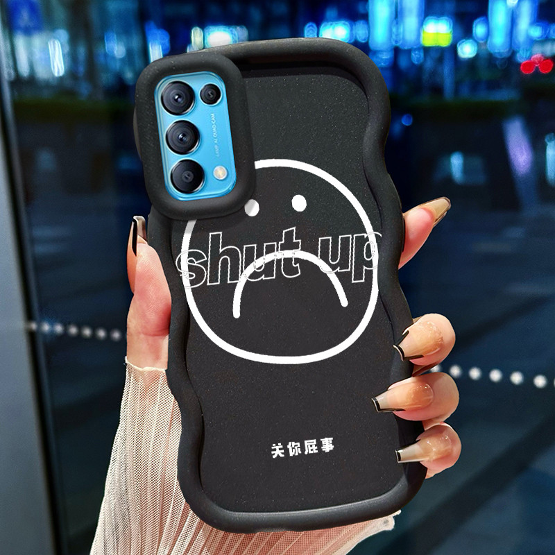 Casing Hp Untuk OPPO Reno 5 4G Reno 5 5G Reno 5K 5G Find X3 Lite Case Emoji sedih Cesing Polos Kasin