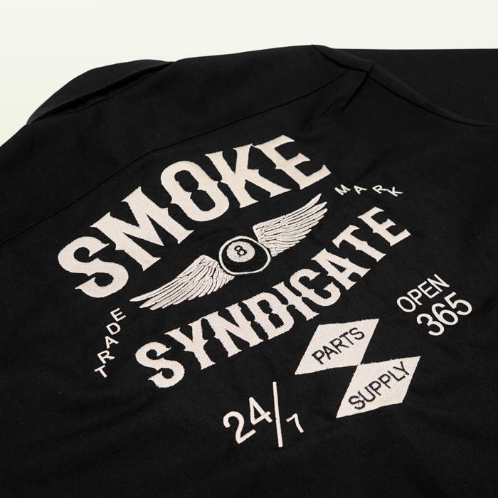 SALE SMOKE Workshirt Kemeja 'BALL' Hitam Abu Tua Army Kain nyaman casual pria hitam slim fit motor