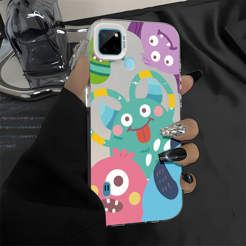 Casing Hp Untuk Realme C21Y C25Y C21 Case Casing pola Raksasa kecil berwarna Kasing HP Cesing Siliko