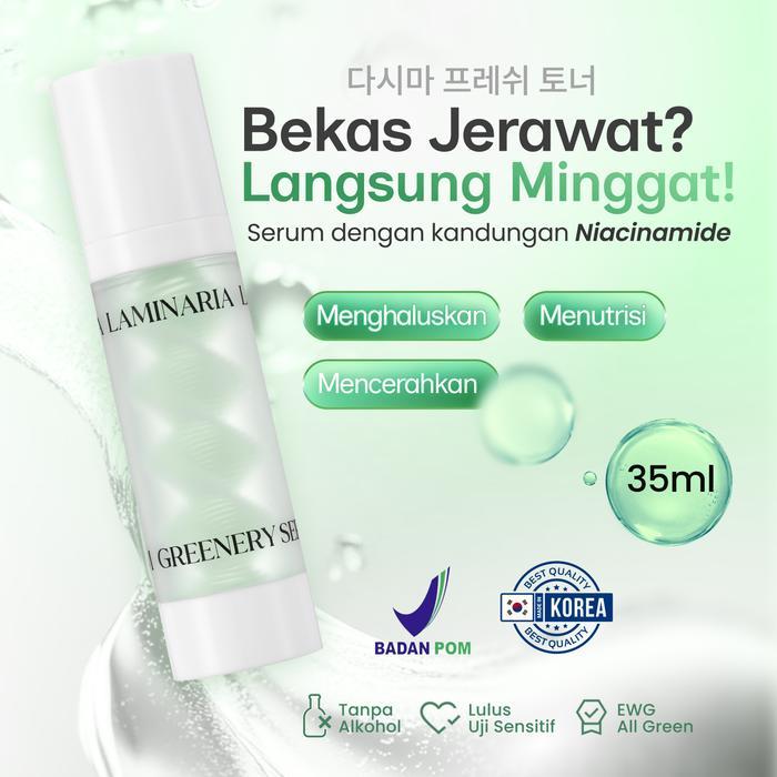 DISKON SHIONLE Laminaria Greenery Niacinamide Serum 30ml Serum Niacinamide + Laminaria Atasi Bekas