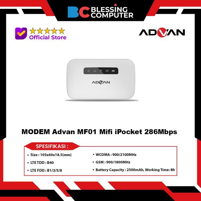 Modem Advan Mf01 Mifi Ipocket 286Mbps