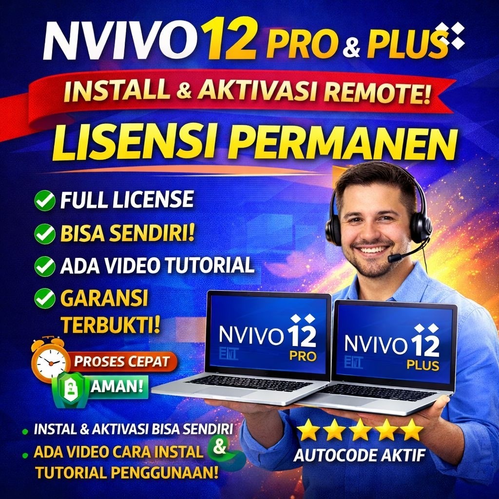 PRO NVIVO 12 PRO PLUS SOFTWARE KUALITATIF LIFETIME WIN & MAC