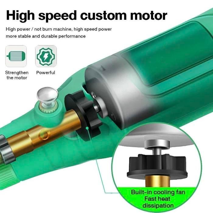[Cod] Gerenda Listrik Bor Mini 25Pcs 12V Dc 18000 Rpm Mini Drill Electric Engraver Grinder Ukir Kayu
