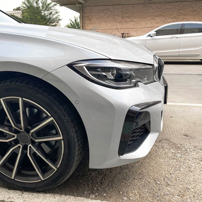 . For Bmw G20 G21 Car Front Bumper Lip Spoiler Fog Lamp Cover Trim -