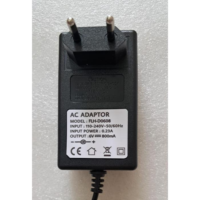 Ac Adaptor Output: 6V 800Ma Model: Flh-D0608 Input: 110-240V~50/60Hz Input Power: 0.23A