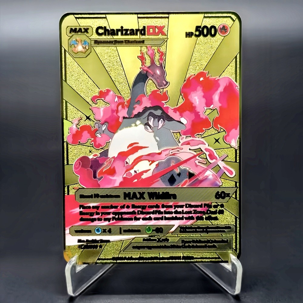 Pokemon Metal Cards Monster Letter Pocket Monster Arceus Iron Card Mewtwo Gx Charizard Vmax Toy