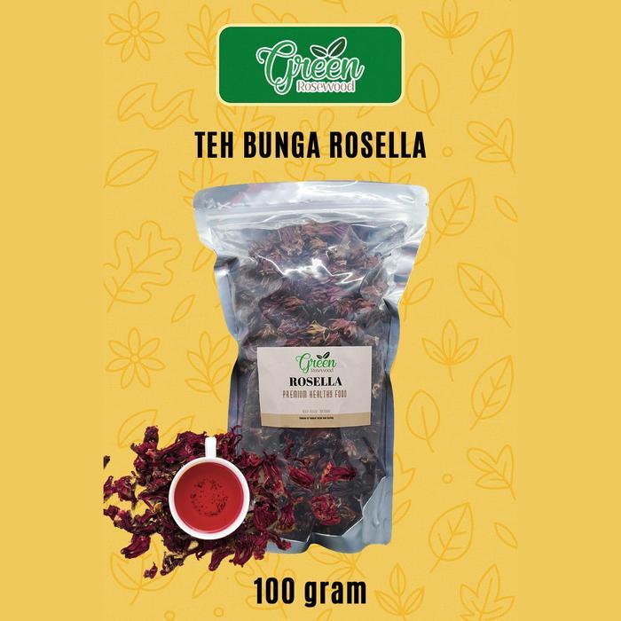 TEH BUNGA ROSELLA 100 GRAM / BUNGA ROSELLA KERING 100 GR / ROSELLA MERAH