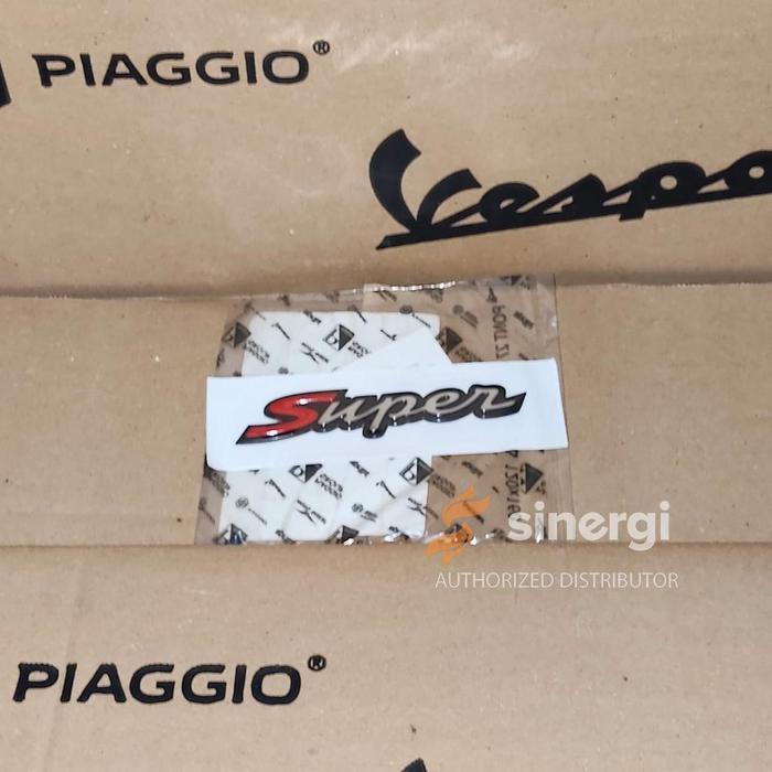 Emblem Stiker logo Vespa Plate "Super" GTS 672498