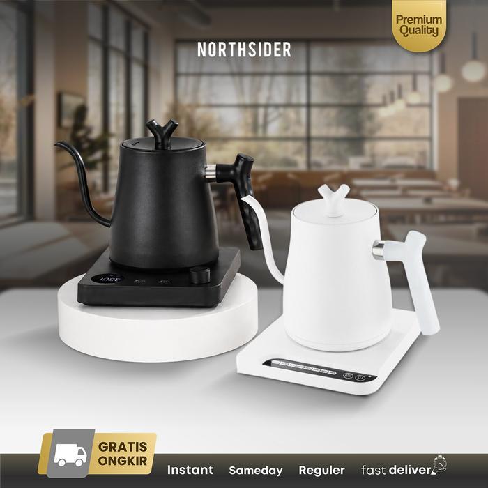 Teko Kopi Leher Angsa Elektrik Gooseneck Kettle 1000ml Atur Suhu HR462