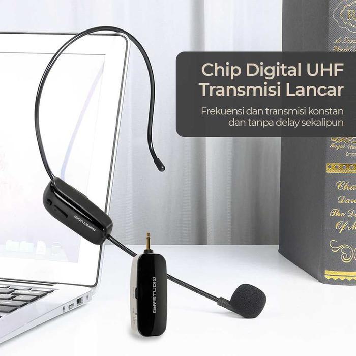 Wireless Uhf Call Center Mic Taffstudio With Transmitter - Hx-W002