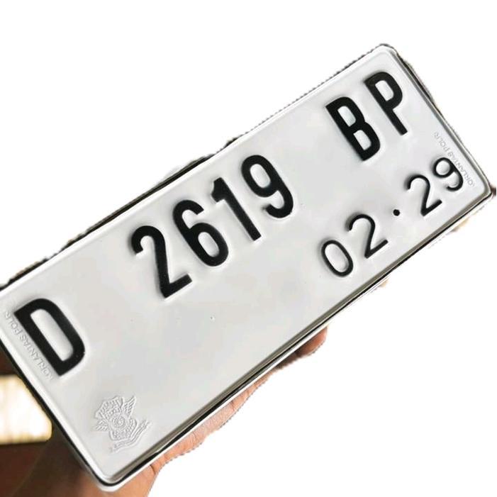 PLAT NOMER (MOTOR SEBELAH) STANDAR SAMSAT ADA LOGO KORLANTAS POLRI