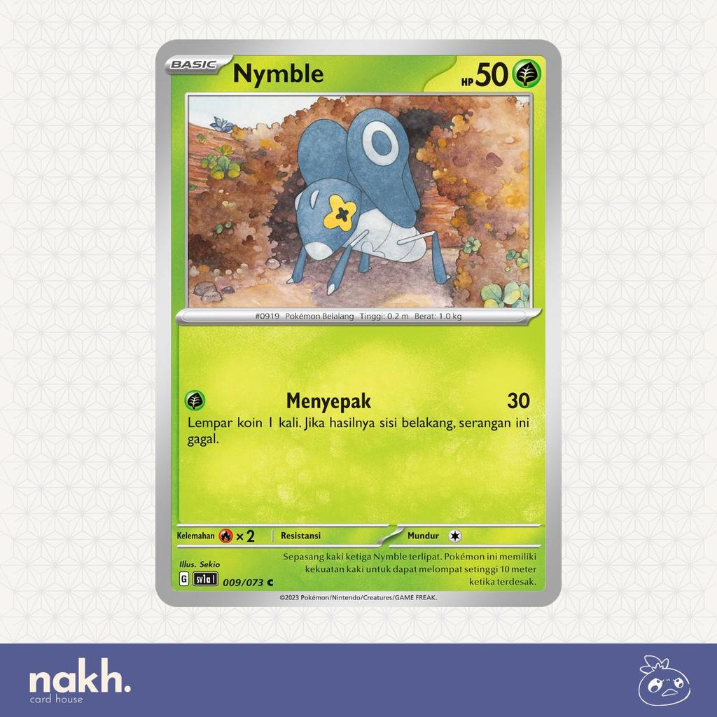 Kartu Pokemon TCG Indonesia Hantaman Triplet sv1a 009/073 Nymble