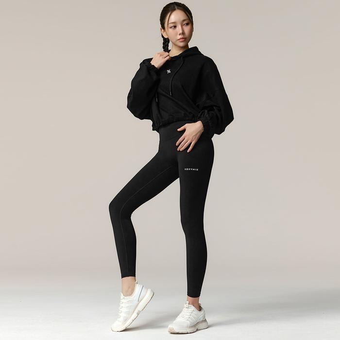 Xexymix Fine Cotton Loose Fit Cropped Hoodie Olahraga - Xfk1Tl1103