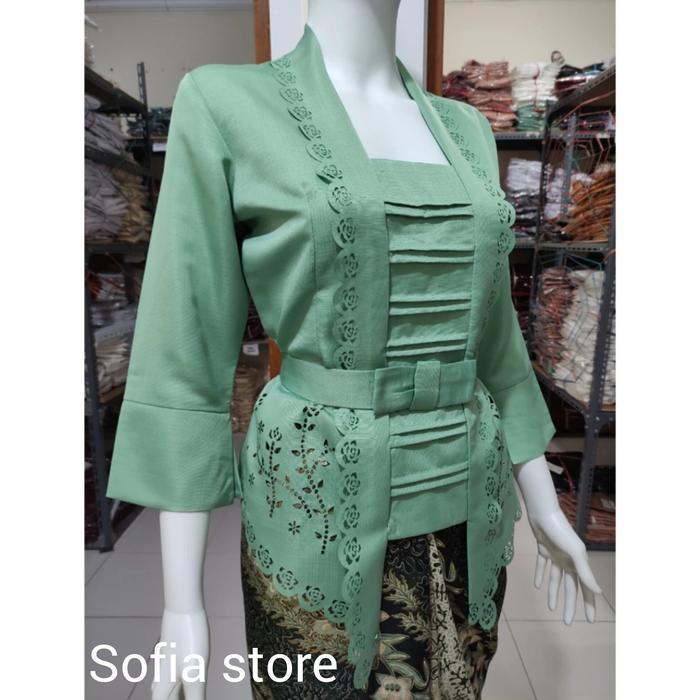 Atasan SAJA Kebaya Kutu Baru Kartini Madelyne Warna Hijau Sage