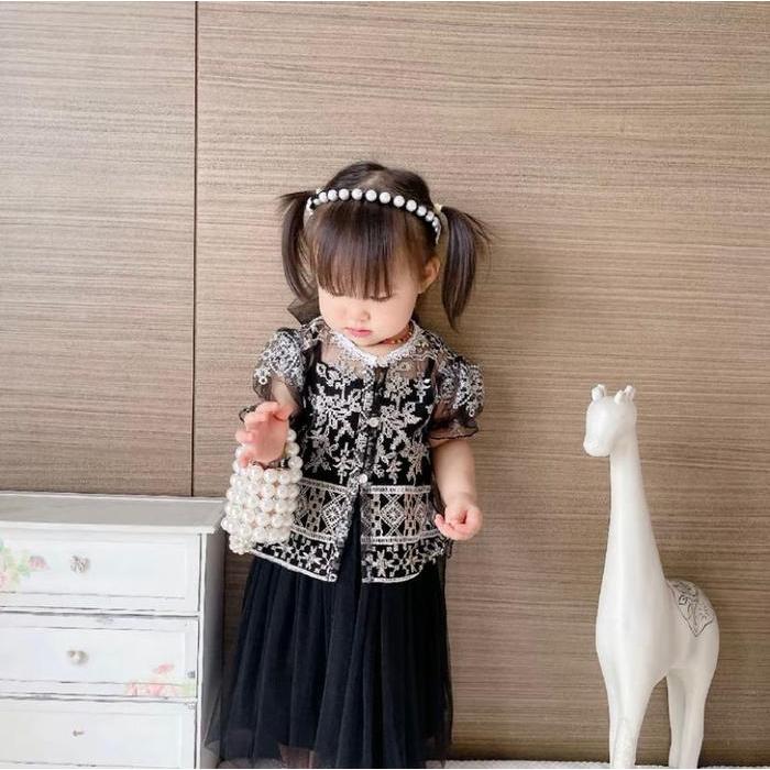 JUAL Andini Dress / dress anak perempuan brukat tile terbaru 2025 JUAL