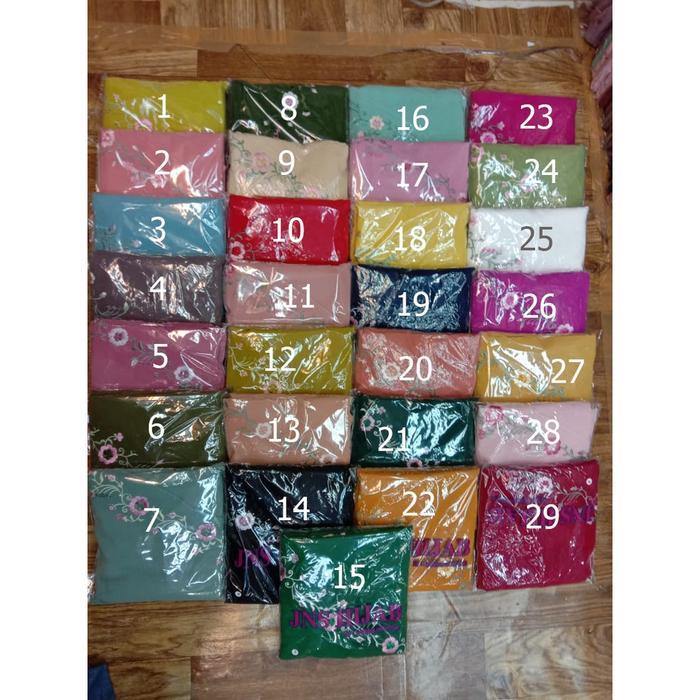 Khimar Ceruti Jumbo 2 Layer Hijab Syari Narnia Bordir Keliling Ori Jns