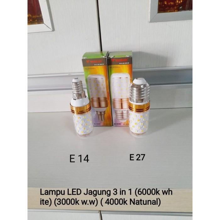 Lampu Led E 27& E 14 3in1 white (6000k) Ww (3000k) Natural ( 4000 k)