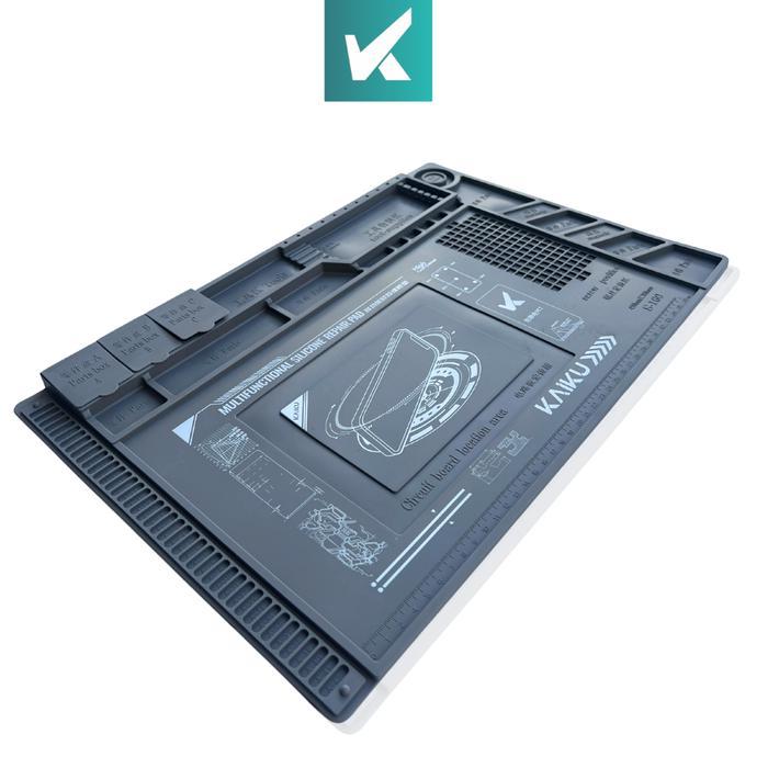 KAIKU Repair Pad Alas Meja Kerja Service Silicone Matras Solder Tahan Panas Alat Service Teknisi