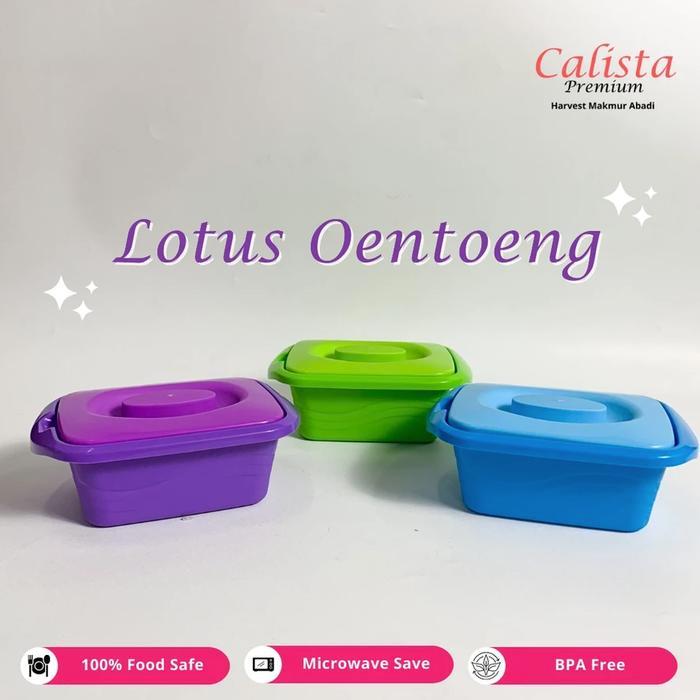 Calista Tempat Saji Makanan Isi 3 - Lotus Square Oentoeng Wadah Multifungsi