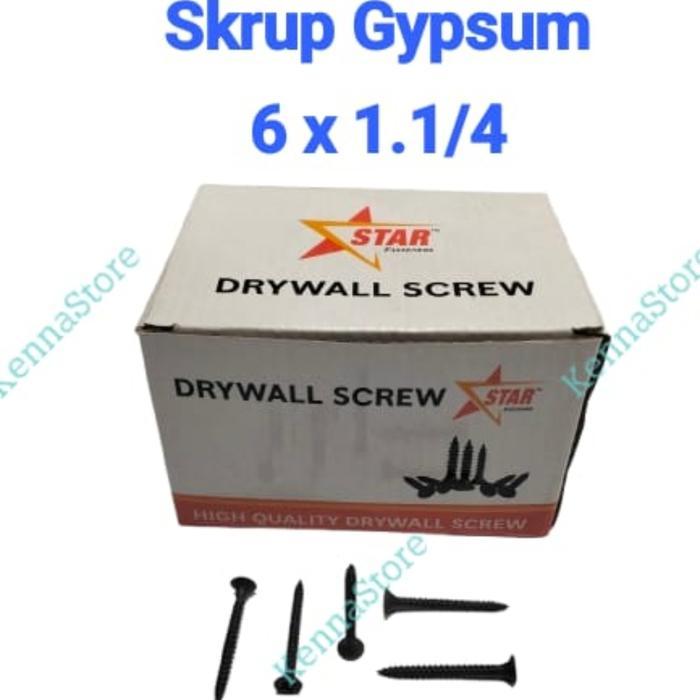 Terlaris Skrup Gypsum 6 x 1.1/4 , Screw Gypsum , Drywall Screw 1 Box SALE