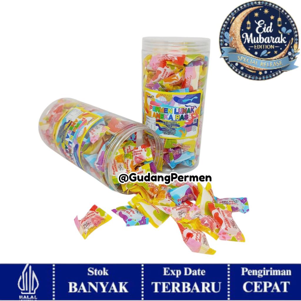 Luvmi Permen Lunak Tabung isi 120 / Permen Gummy Aneka Rasa Buah
