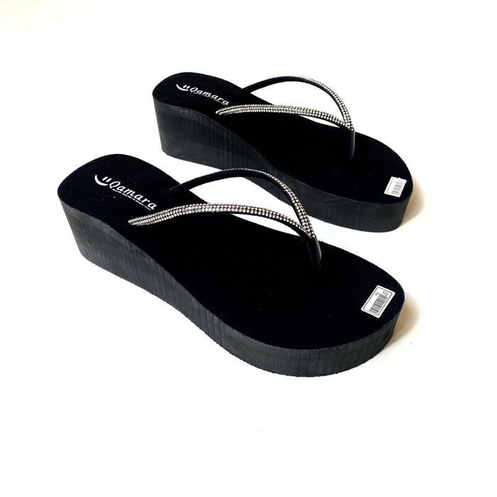 Donatello - Sandal Wanita Jepit Mutiara Wedges New 2025