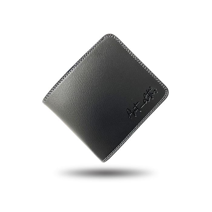 Cod//Promo 2022/Dompet pria semi kulit//keren Hitam Uang