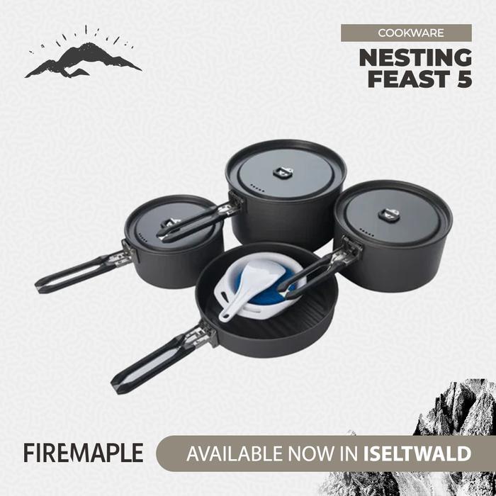 Alat Masak Camping Full Set Fire Maple Feast 5 Cooking Set Nesting Camping Ultralight hiking