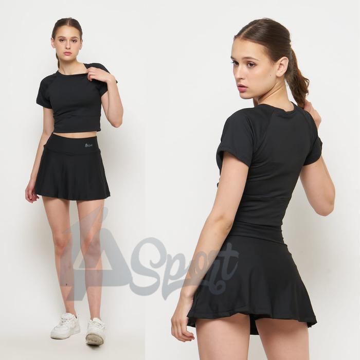 Premium Set Crop Bawahan Rok / Set Zumba Wanita / Set Aerobic Wanita / Set Olahraga Wanita Original