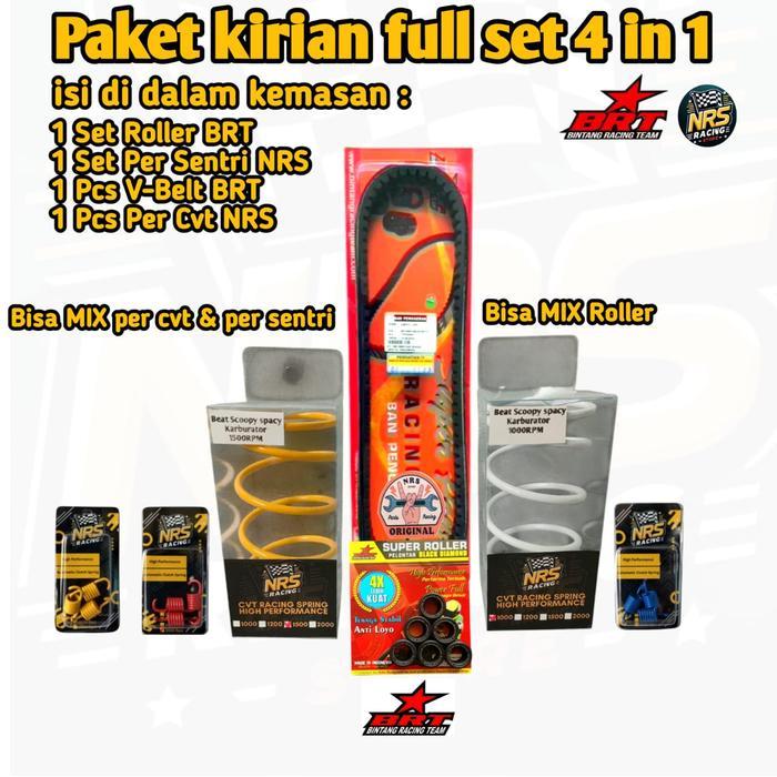 Paket Kirian Beat Karbu Scoopy Karbu Spacy Karbu 4 In 1 Vanbelt Brt Roller Brt Per Cvt 1500Rpm Per