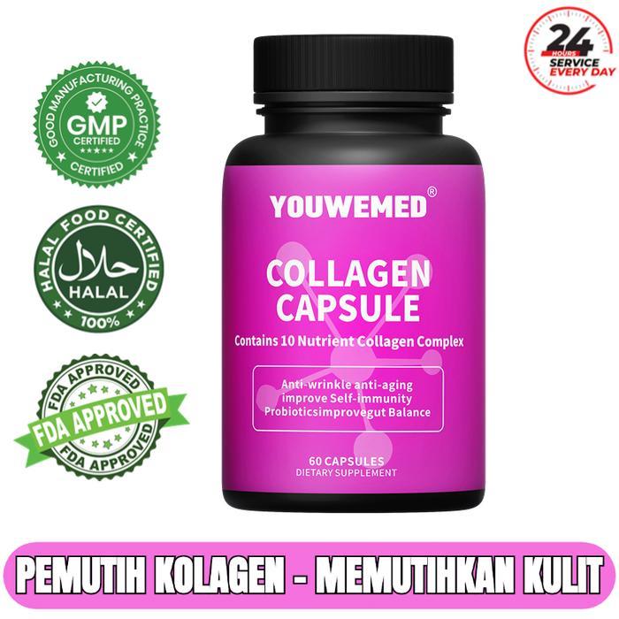 Ready Kolagen, Memutihkan Kulit, Menghaluskan Kulit, Meningkatkan Elastisitas Kulit, 60 Kapsul