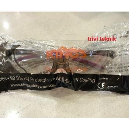 Kaca mata safety King'S KY 733,Clear Silver Mirror