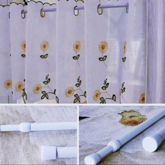 NEW Tiang Gorden Fleksibel / tiang gorden kolong dapur / tiang jendela / tiang portable/ tiang