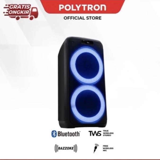 POLYTRON PPS 8L22 SPEAKER PORTABLE PPS8L22 PARTY BOX AUDIO BLUETOOTH KARAOKE MIC *