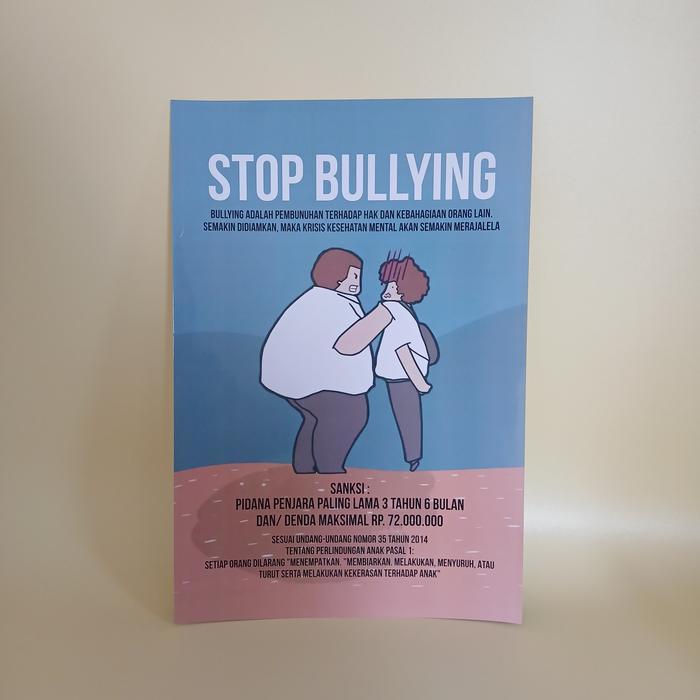 Poster Stop Bullying - Poster Pidana Untuk Pelaku Bullying - Poster Hindari Bullying