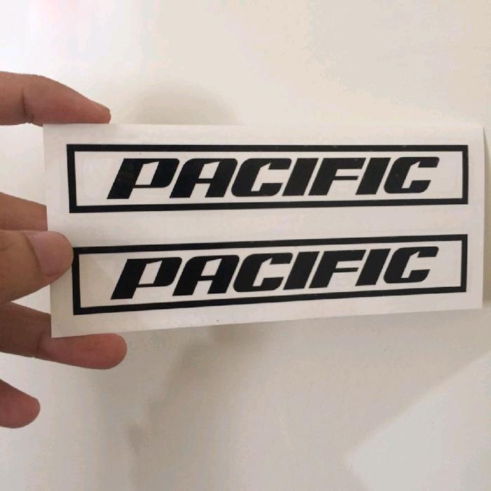 Cutting sticker stiker sepeda lipat frame logo pacific kotak vinyl *