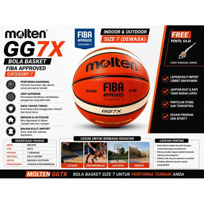 bola basket ball basketball molten GG7X GG-7X GG 7 X pu leather size 7 *