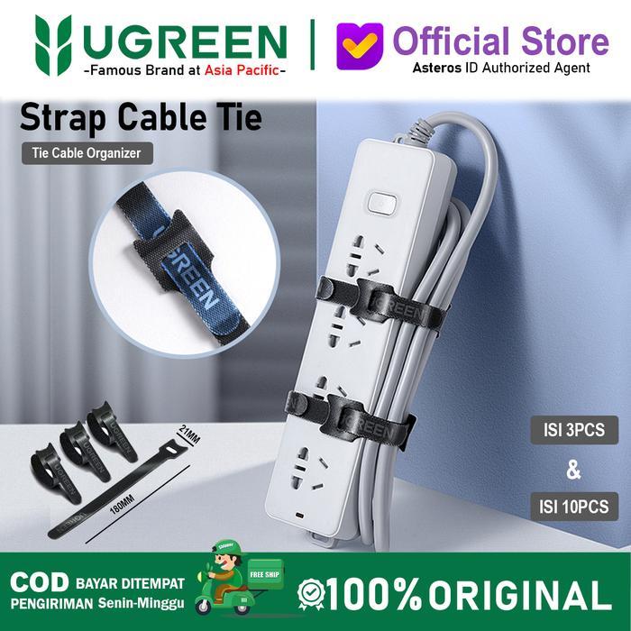 UGREEN STRAP PENGIKAT PEREKAT KLIP ORGANIZER KABEL SERBAGUNA