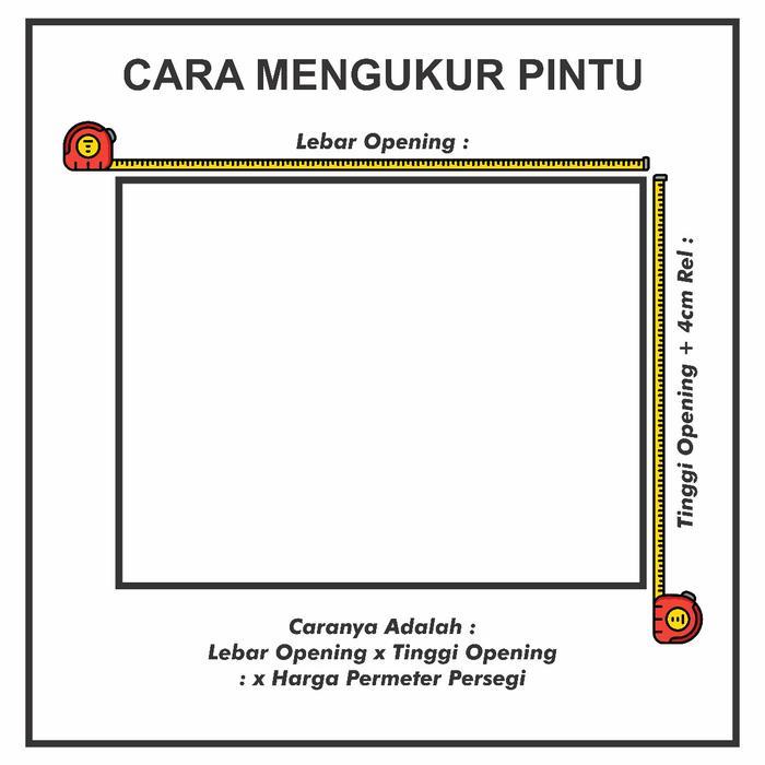 "New" Pintu Folding Gate Galvalum Rangka Standard Red