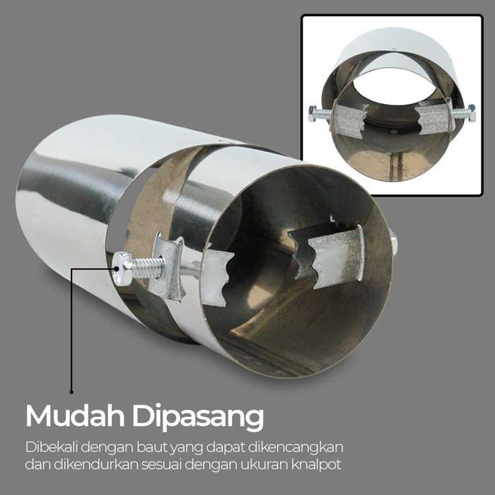 "New" OTOHEROES Muffler Ujung Pipa Knalpot Mobil Racing - PQG-001 Ujung Knalpot Mobil Variasi Avanza