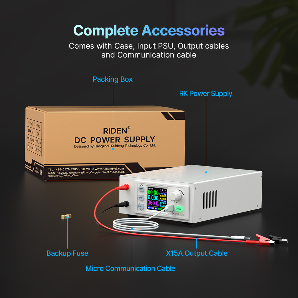 . Rd Rk6006-C 60V 6A 4 Digit Ac To Dc Adjustable Digital Control Stabilized Lab Bench Power Supply -
