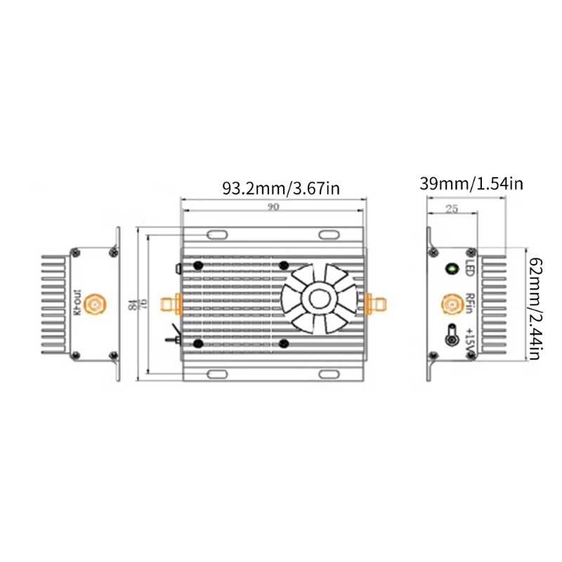 . 4W Power Amplifiers With Cooling Fan Rf Power Amplifiers Highly -