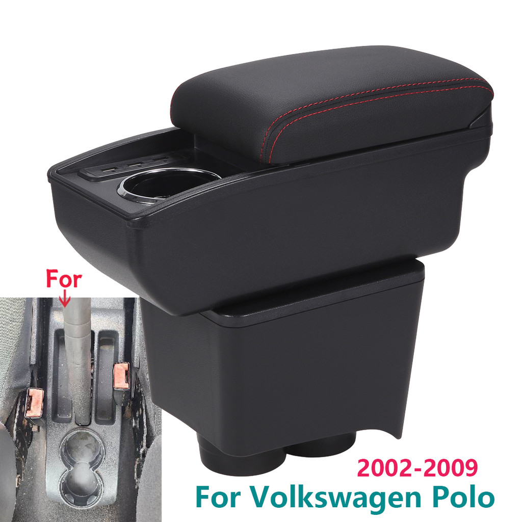 For Volkswagen Polo Armrest Box For VW Polo 9N 3 Car Armrest Dedicated 2002-2009 Storage Box