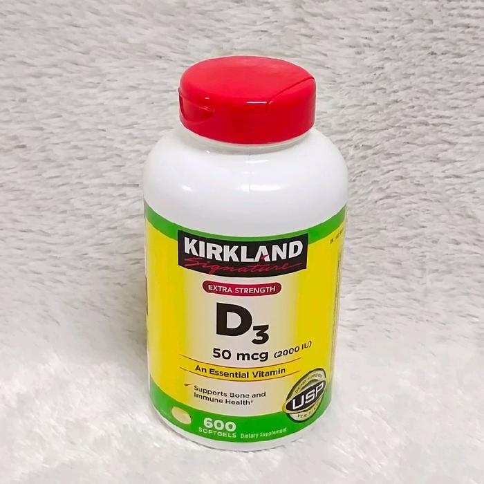 Terlaris  Kirkland Vitamin D3 50mcg 2000iu Extra Strength Mendukung Kesehatan Tulang Kekebalan